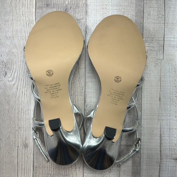 Jacqueline Ferrar Women's Strappy Ankle Strap Sandals High Heels Silver Size 7.5 - Picture 12 of 13